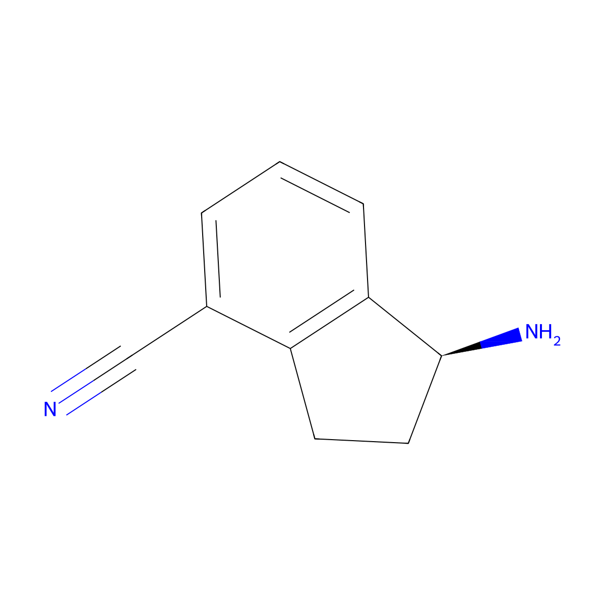 (S)-1-amino-2,3-dihydro-1H-indene-4-carbonitrile molecular structure, CAS 1213099-69-4