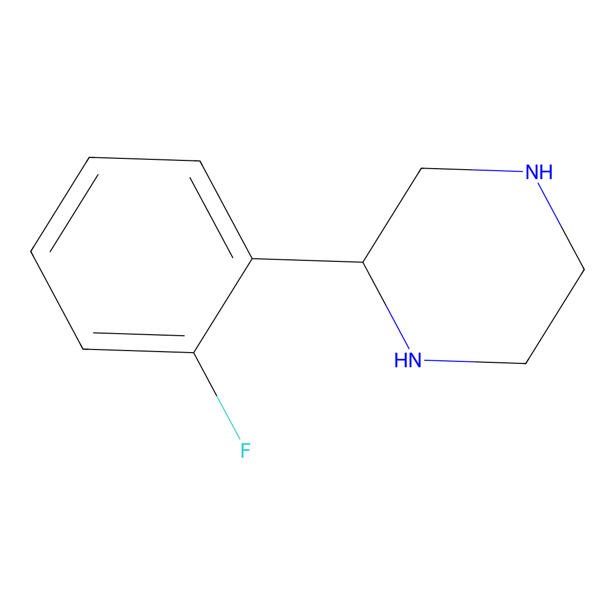 (S)-2-(2-Fluorophenyl)piperazine molecular structure, CAS 1213100-09-4