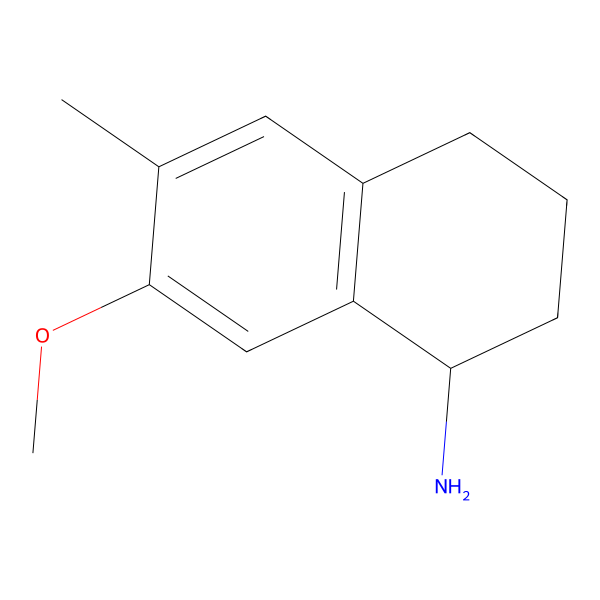 (S)-7-Methoxy-6-methyl-1,2,3,4-tetrahydronaphthalen-1-amine molecular structure, CAS 1213102-08-9