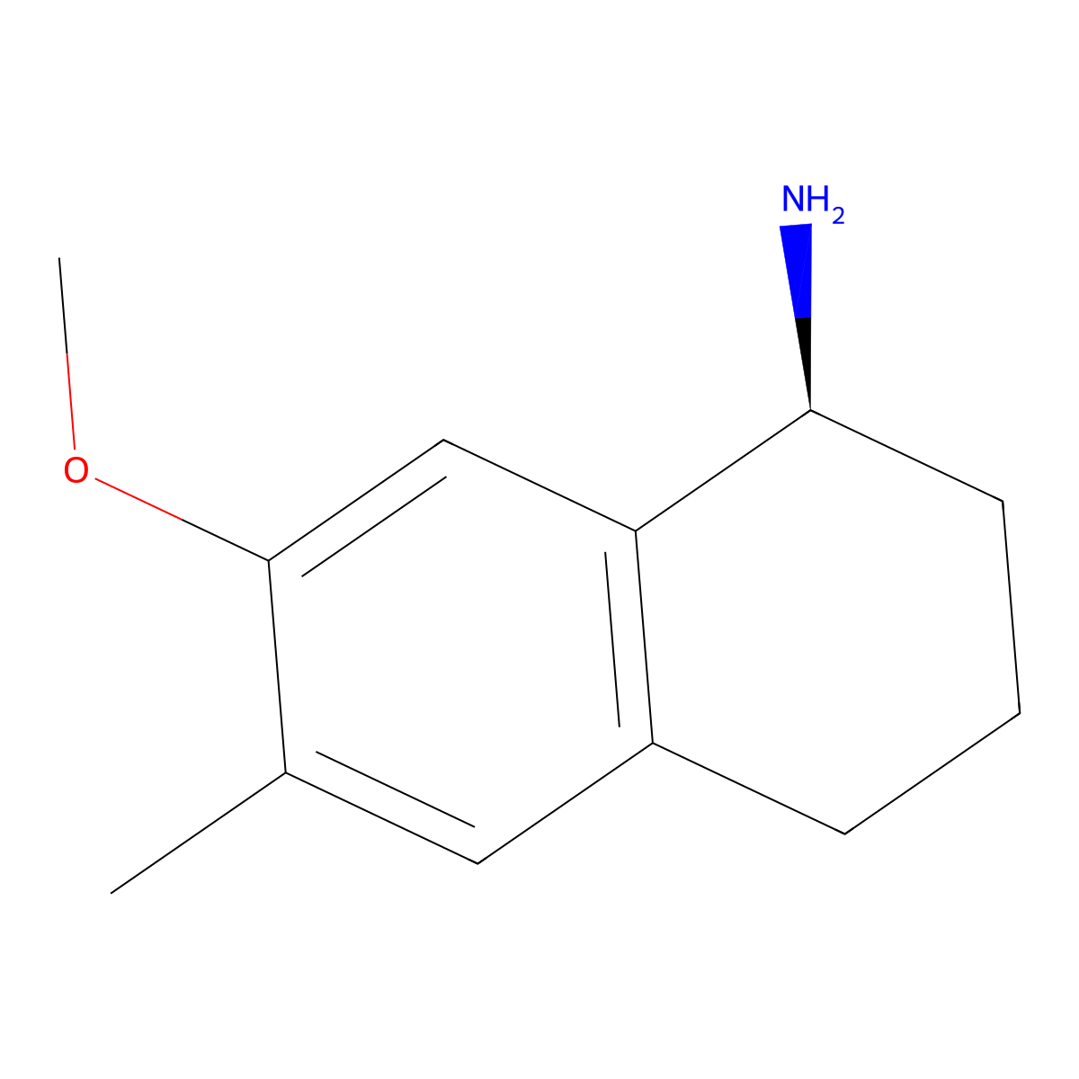 (S)-7-Methoxy-6-methyl-1,2,3,4-tetrahydronaphthalen-1-amine molecular structure, CAS 1213102-08-9