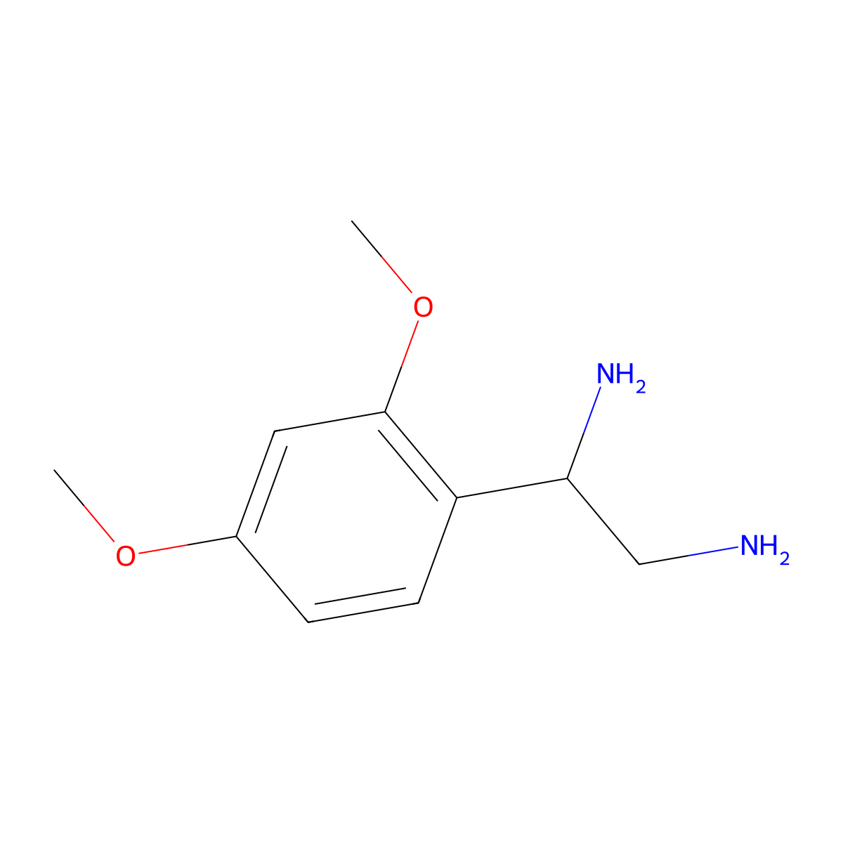 (1R)-1-(2,4-Dimethoxyphenyl)ethane-1,2-diamine molecular structure, CAS 1213102-73-8