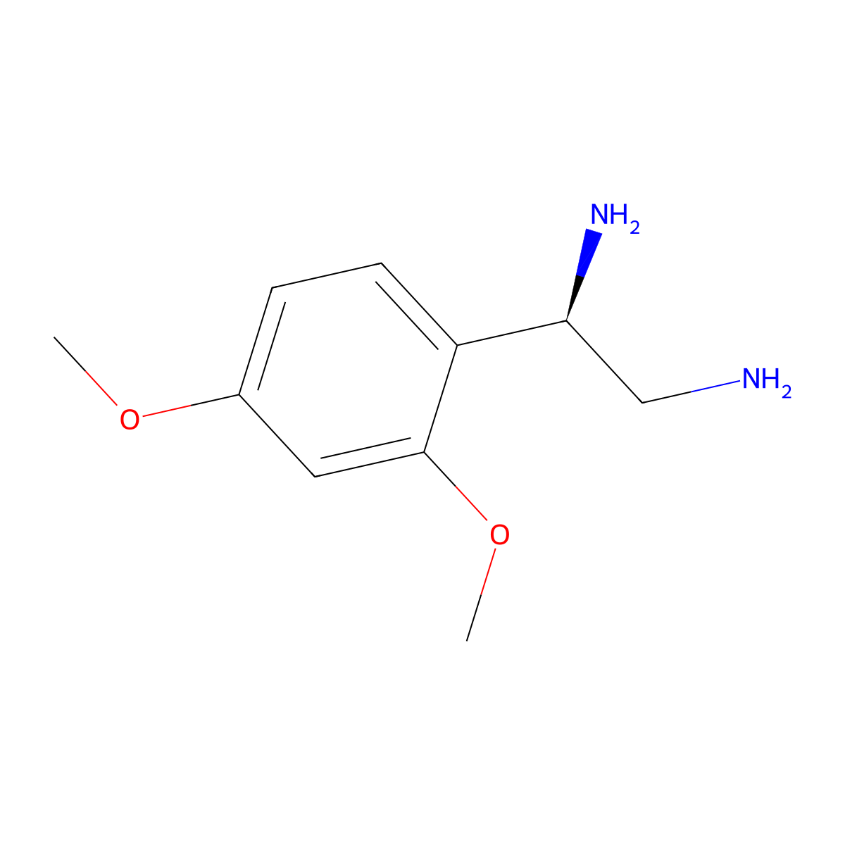 (1R)-1-(2,4-Dimethoxyphenyl)ethane-1,2-diamine molecular structure, CAS 1213102-73-8
