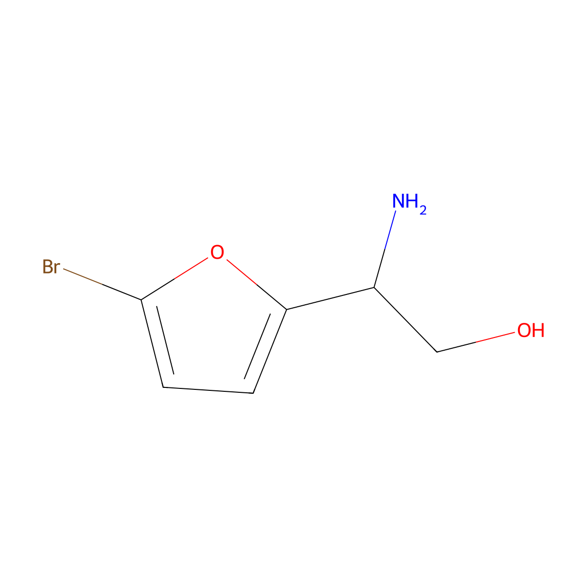 (2r)-2-Amino-2-(5-bromofuran-2-yl)ethan-1-ol molecular structure, CAS 1213103-55-9