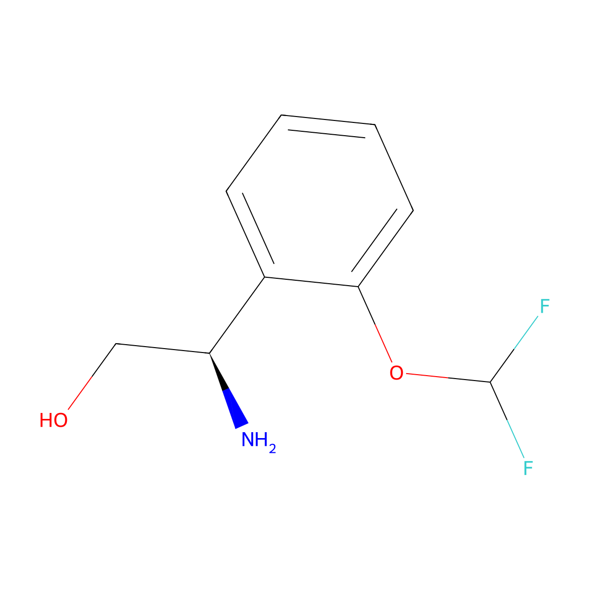 (r)-2-Amino-2-(2-(difluoromethoxy)phenyl)ethan-1-ol molecular structure, CAS 1213103-75-3