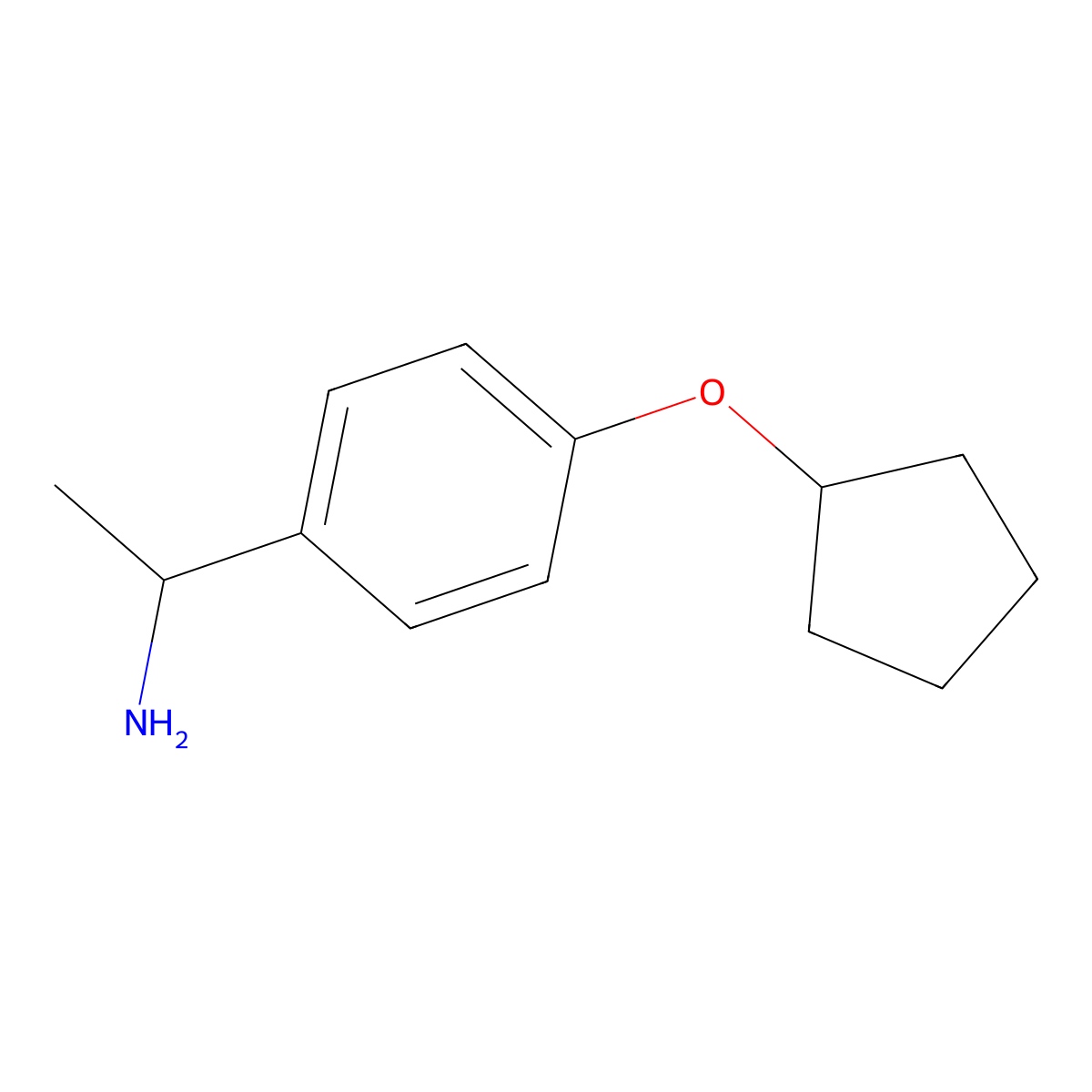 (S)-1-(4-(Cyclopentyloxy)phenyl)ethanamine molecular structure, CAS 1213104-18-7