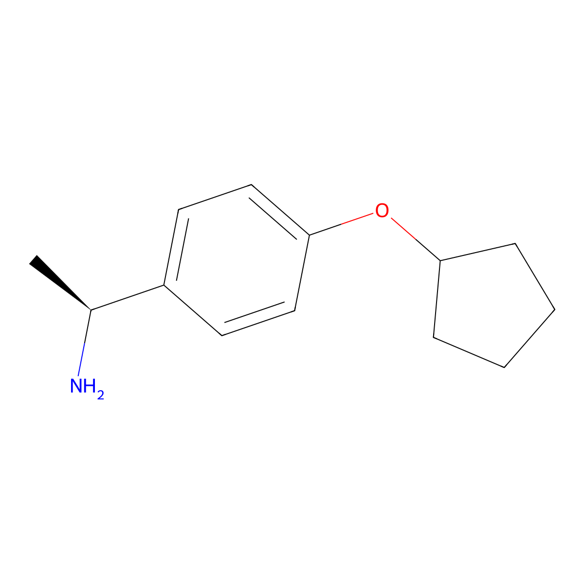 (S)-1-(4-(Cyclopentyloxy)phenyl)ethanamine molecular structure, CAS 1213104-18-7