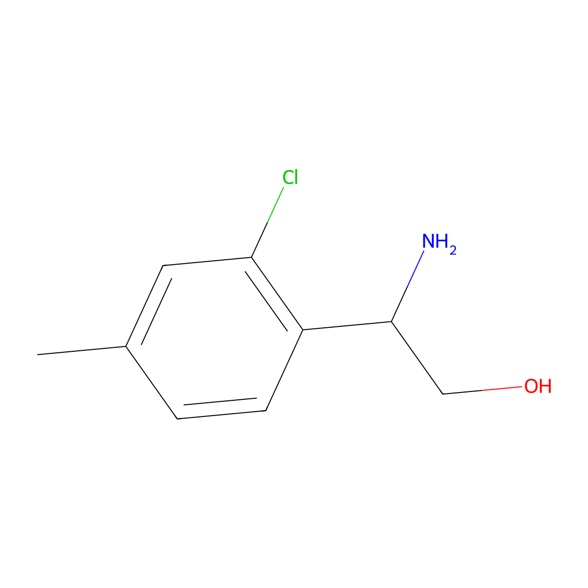 (S)-2-Amino-2-(2-chloro-4-methylphenyl)ethan-1-OL molecular structure, CAS 1213105-73-7
