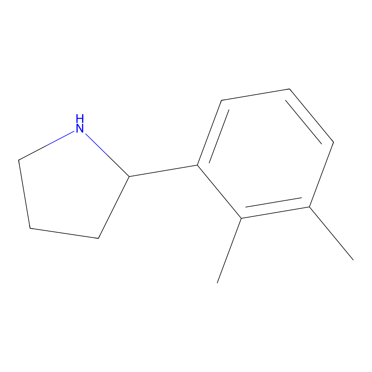 (S)-2-(2,3-Dimethylphenyl)pyrrolidine molecular structure, CAS 1213106-04-7