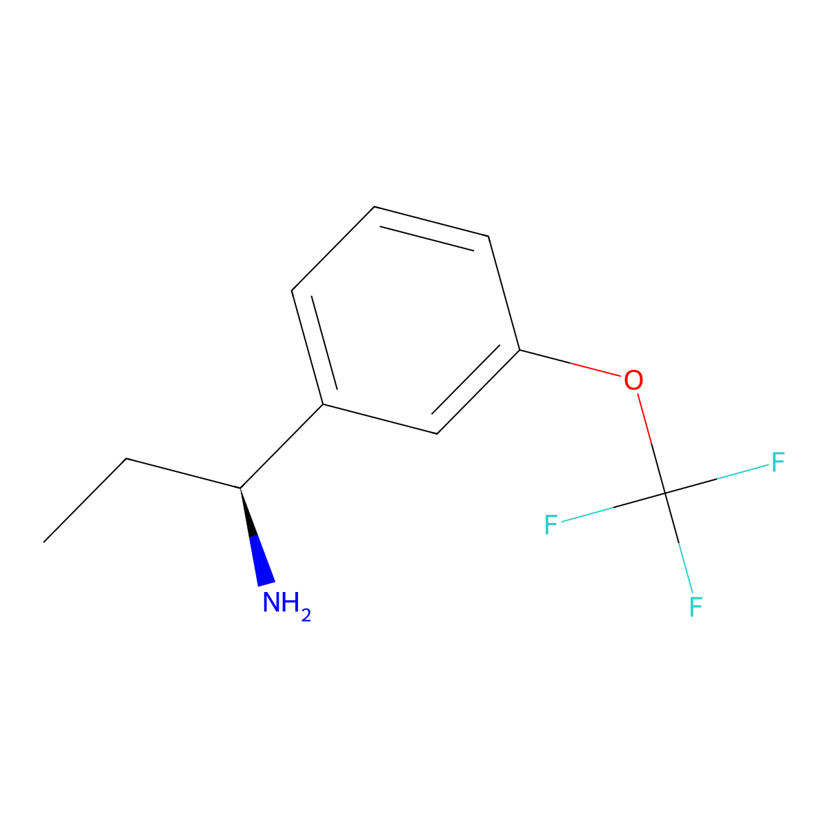 (S)-1-(3-(Trifluoromethoxy)phenyl)propan-1-amine molecular structure, CAS 1213107-89-1