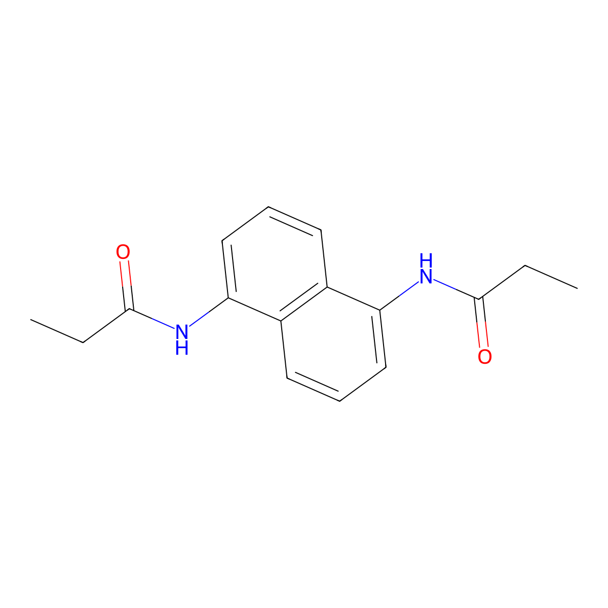 N-[5-(propanoylamino)naphthalen-1-yl]propanamide molecular structure, CAS 121311-45-3