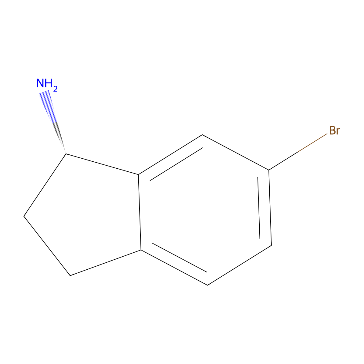 (1S)-6-Bromo-2,3-dihydro-1H-inden-1-amine molecular structure, CAS 1213110-51-0