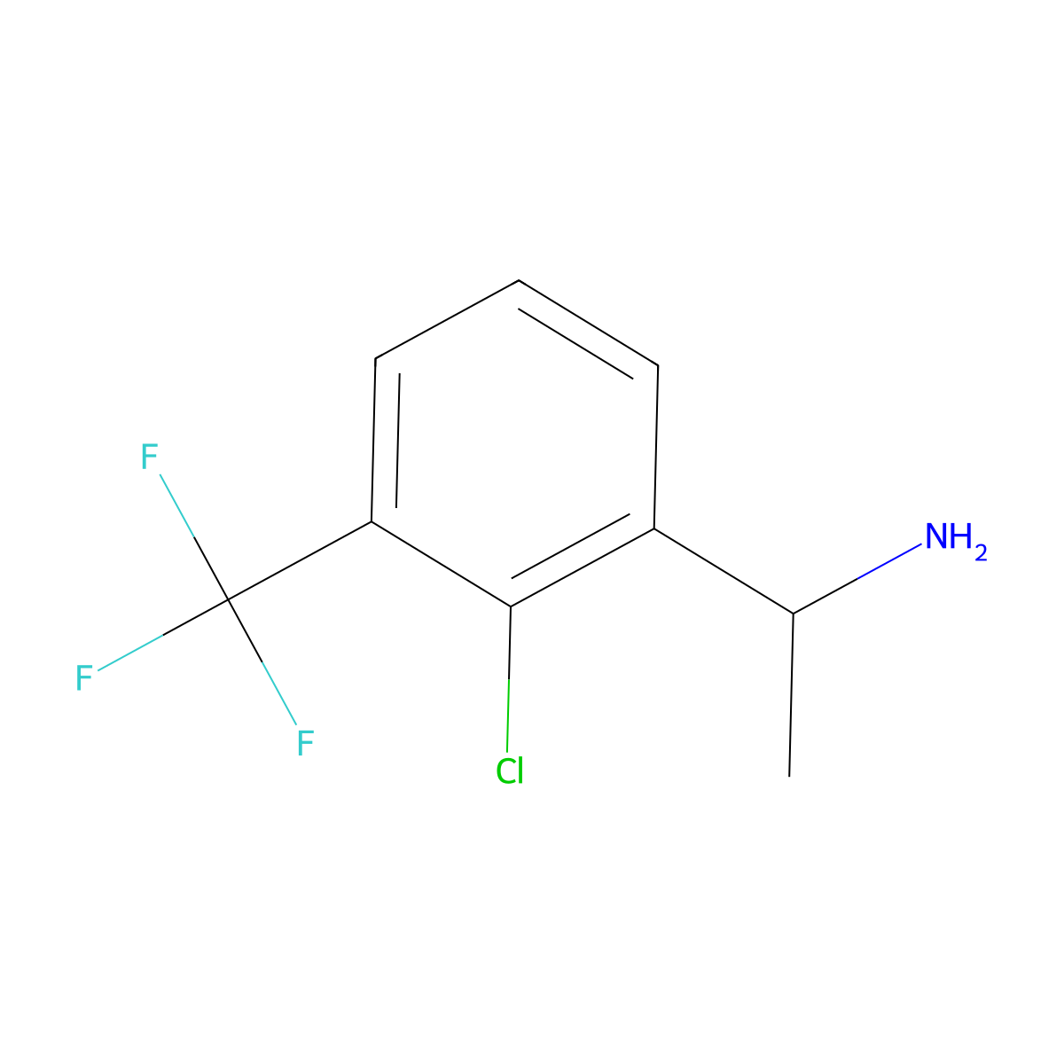 (S)-1-(2-Chloro-3-(trifluoromethyl)phenyl)ethan-1-amine molecular structure, CAS 1213113-19-9
