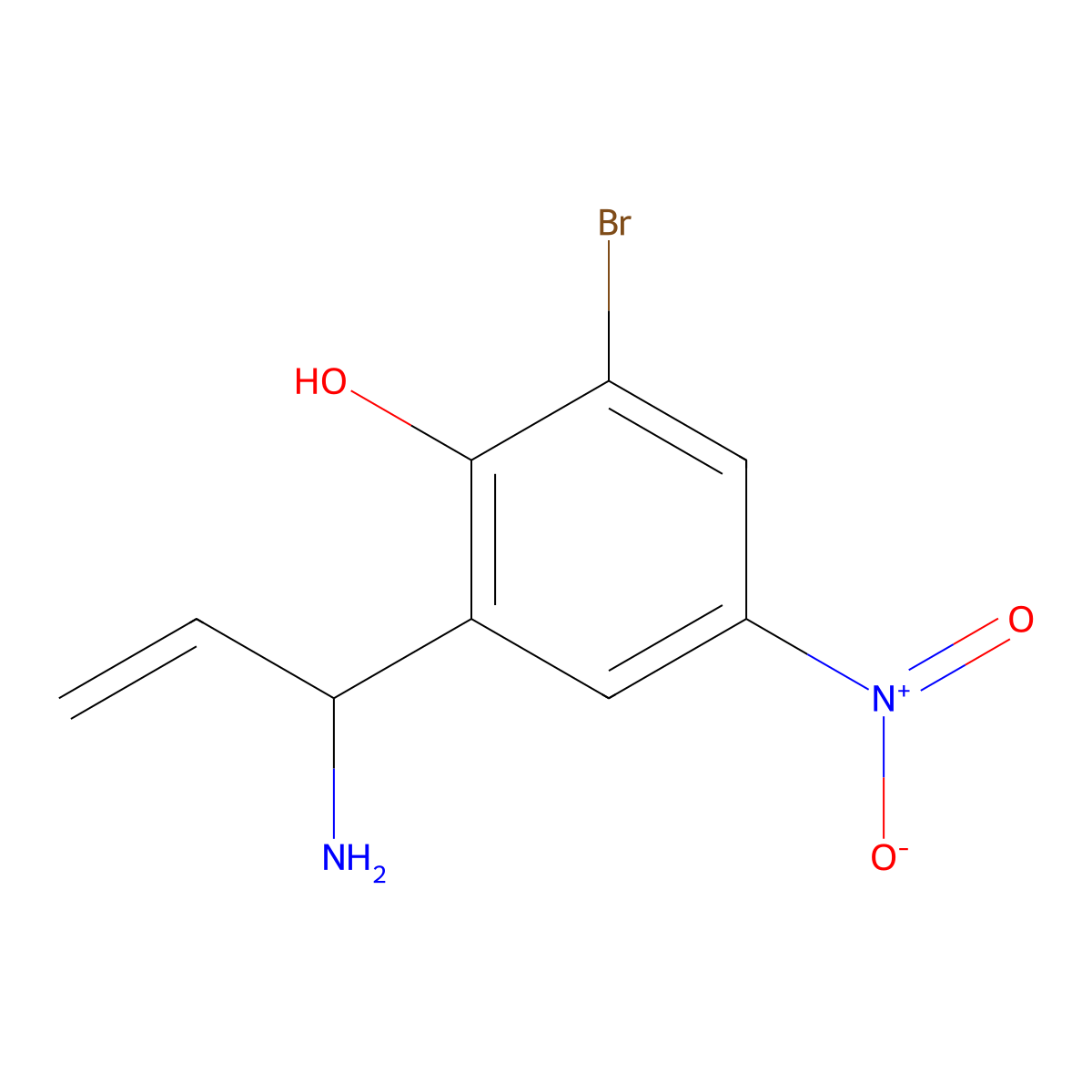 2-[(1S)-1-Amino-2-propen-1-yl]-6-bromo-4-nitrophenol molecular structure, CAS 1213113-96-2