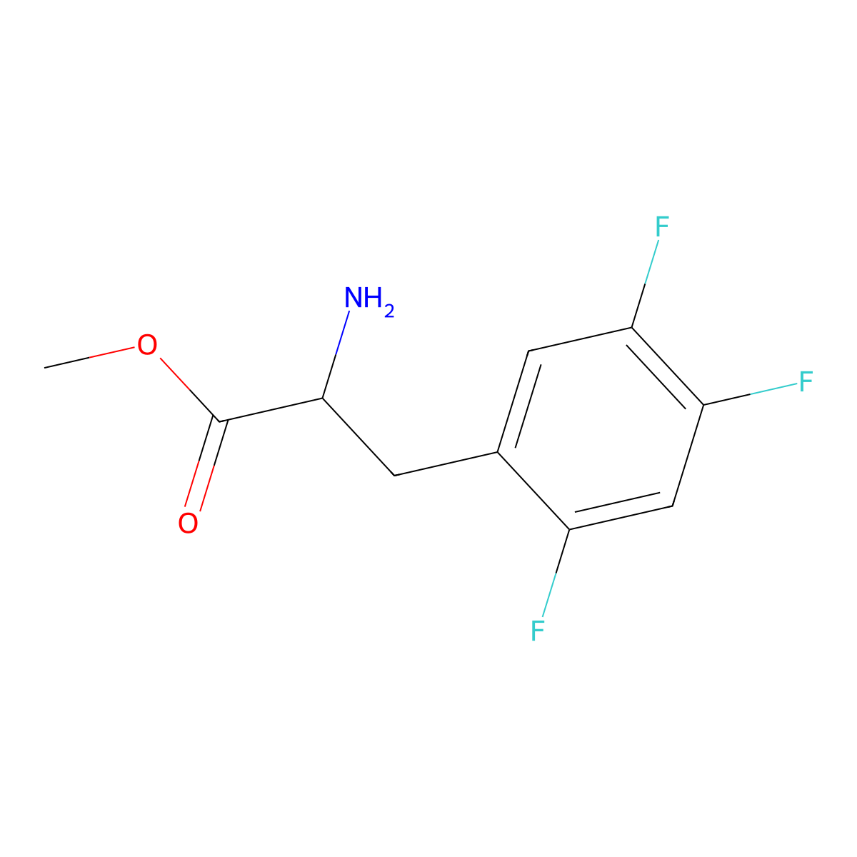 Methyl (S)-2-amino-3-(2,4,5-trifluorophenyl)propanoate molecular structure, CAS 1213117-11-3