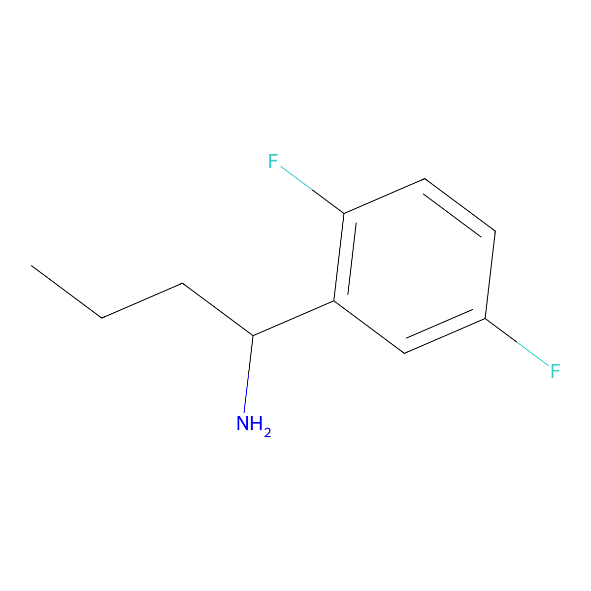 (R)-1-(2,5-Difluorophenyl)butan-1-amine molecular structure, CAS 1213118-17-2