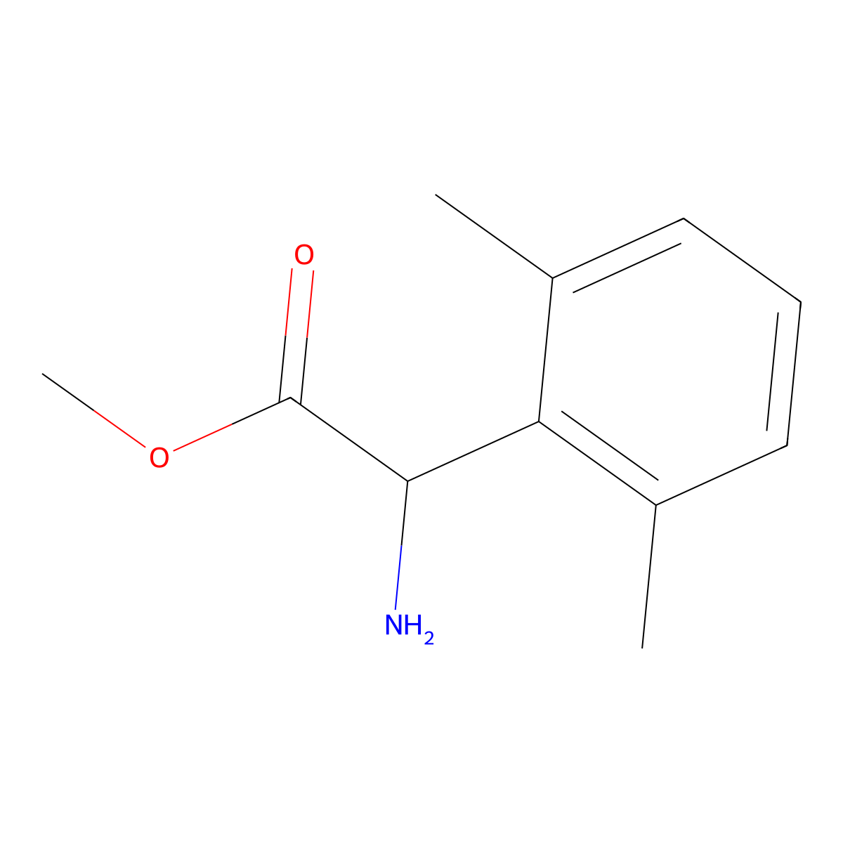 Methyl (S)-2-amino-2-(2,6-dimethylphenyl)acetate molecular structure, CAS 1213118-72-9