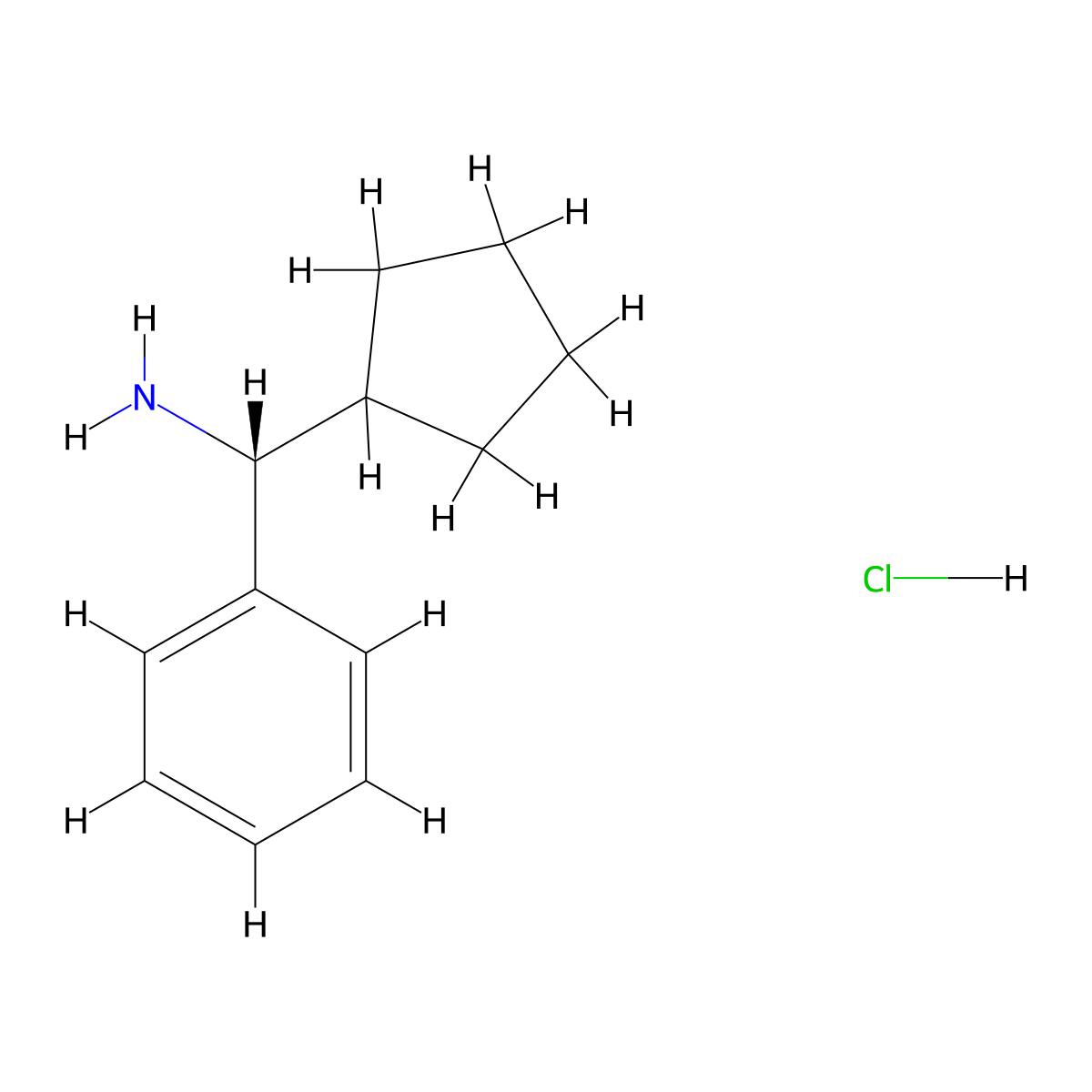 (R)-Cyclopentyl(phenyl)methanamine hydrochloride molecular structure, CAS 1213121-64-2