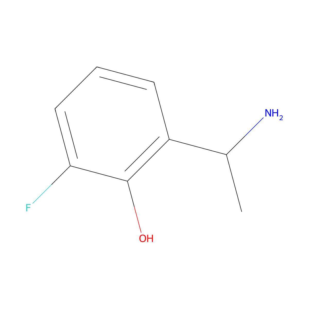 2-[(1S)-1-aminoethyl]-6-fluorophenol molecular structure, CAS 1213121-84-6