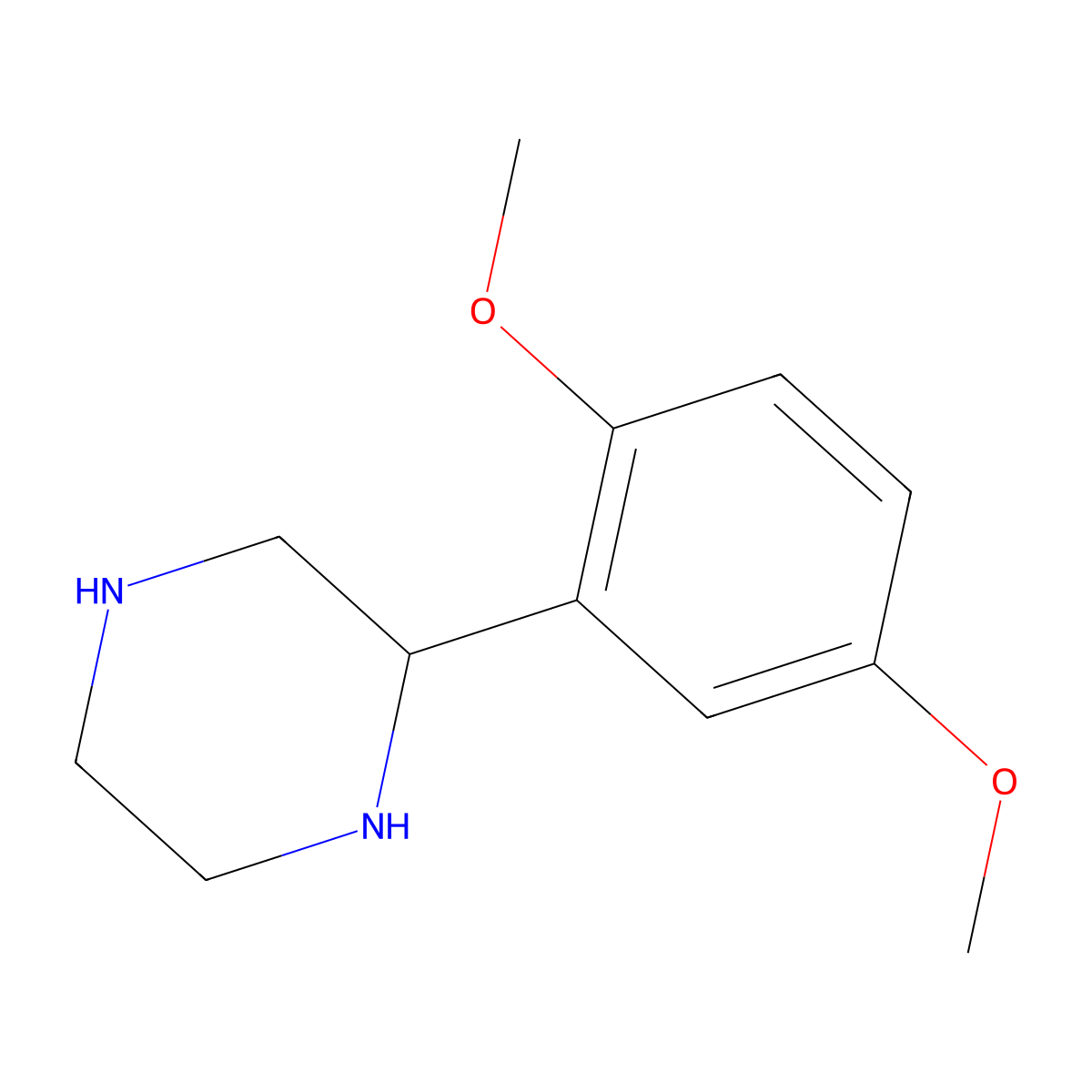 (S)-2-(2,5-Dimethoxyphenyl)piperazine molecular structure, CAS 1213122-46-3