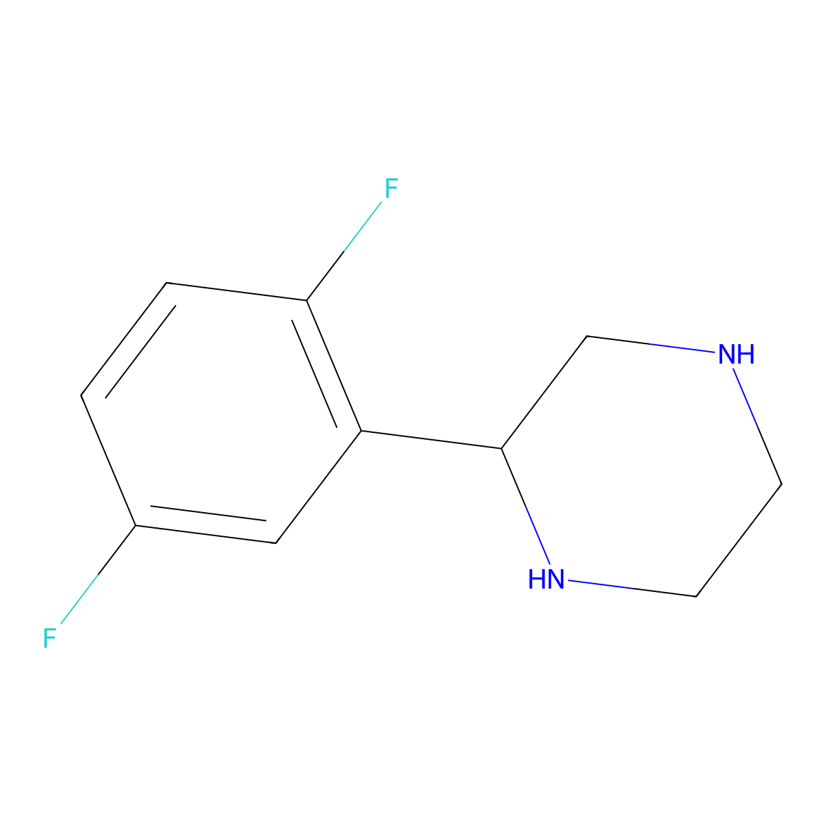(R)-2-(2,5-Difluorophenyl)piperazine molecular structure, CAS 1213123-69-3