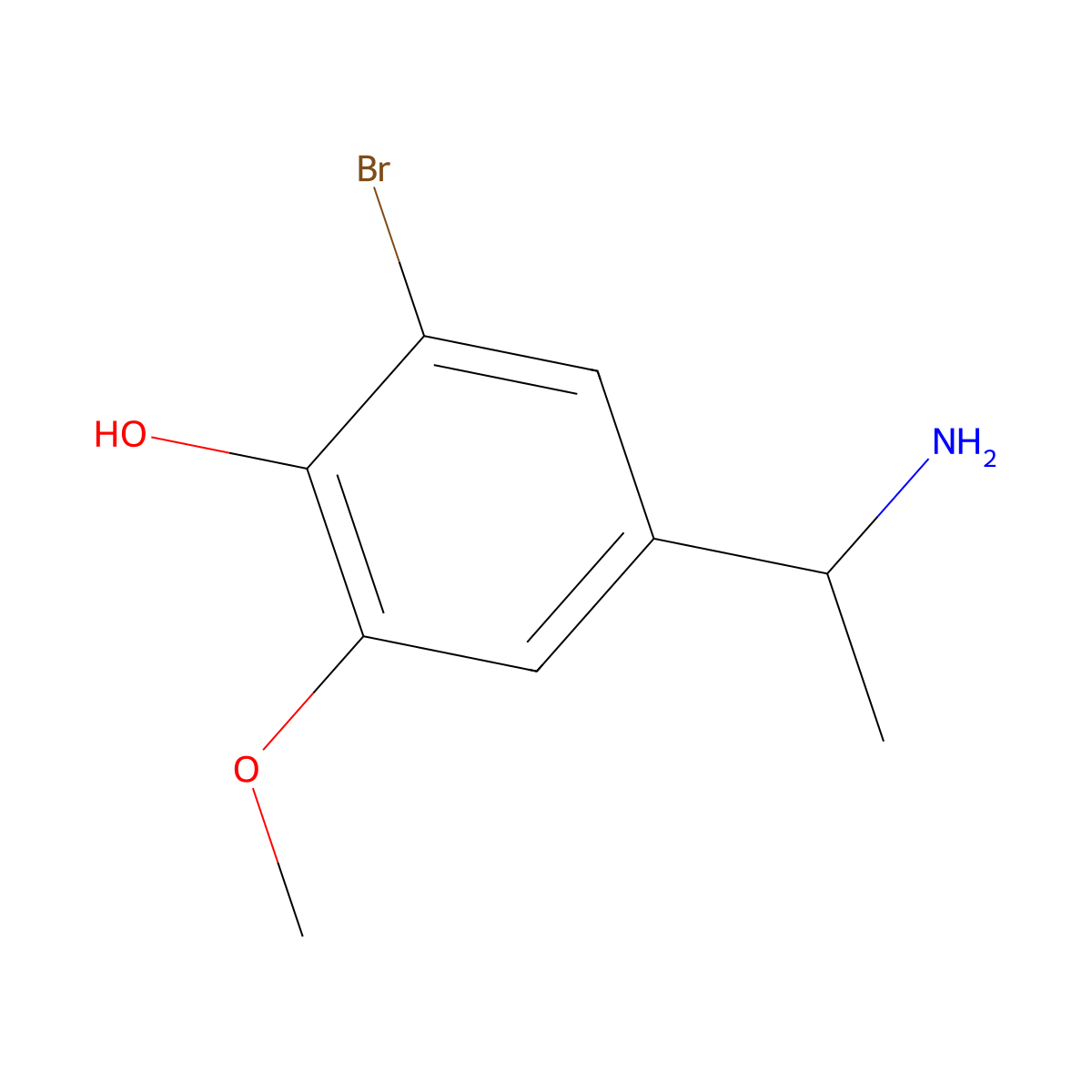 4-[(1S)-1-aminoethyl]-2-bromo-6-methoxyphenol molecular structure, CAS 1213124-13-0