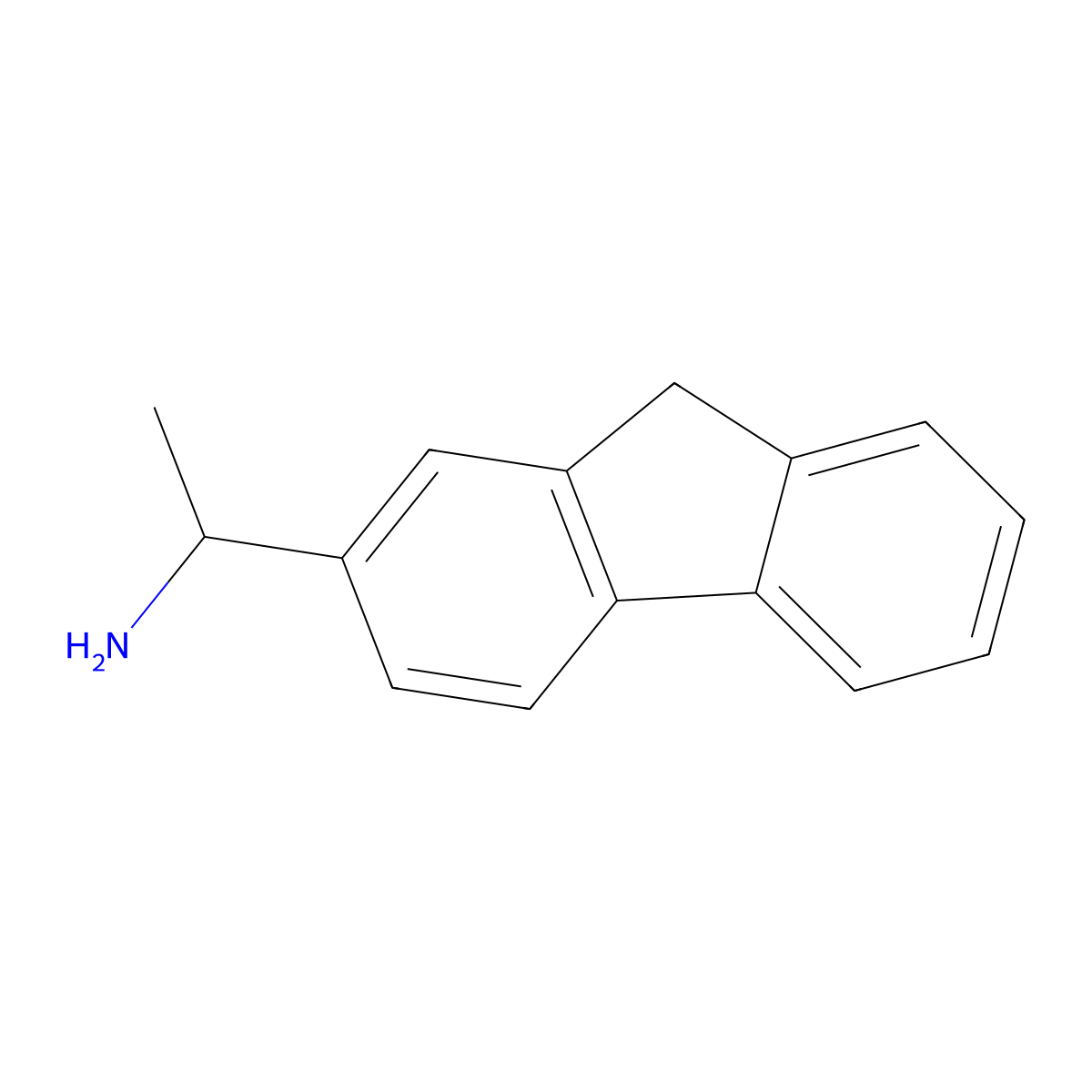 (1S)-1-(9h-fluoren-2-yl)ethan-1-amine molecular structure, CAS 1213124-44-7