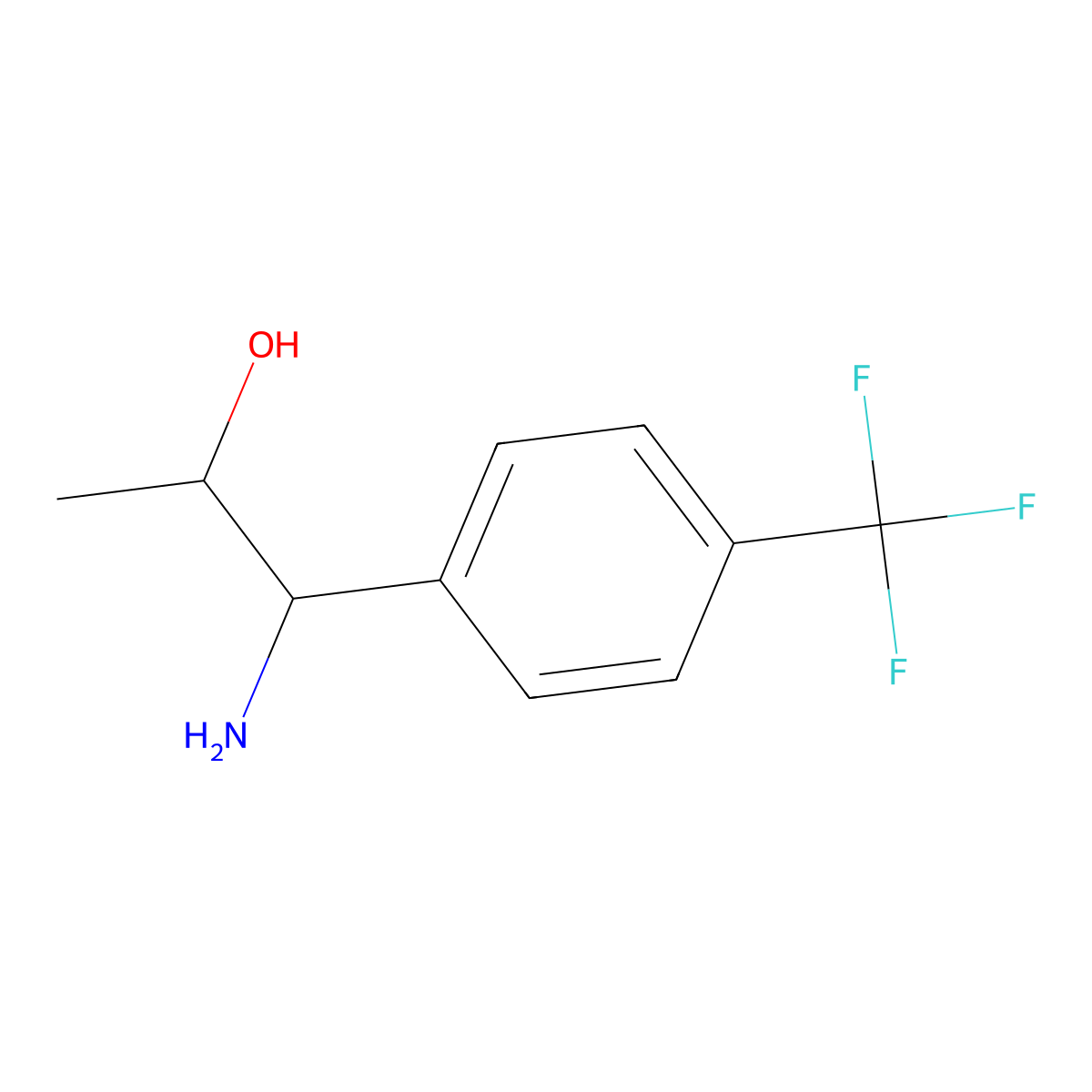 (1S,2R)-1-Amino-1-[4-(trifluoromethyl)phenyl]propan-2-OL molecular structure, CAS 1213124-48-1