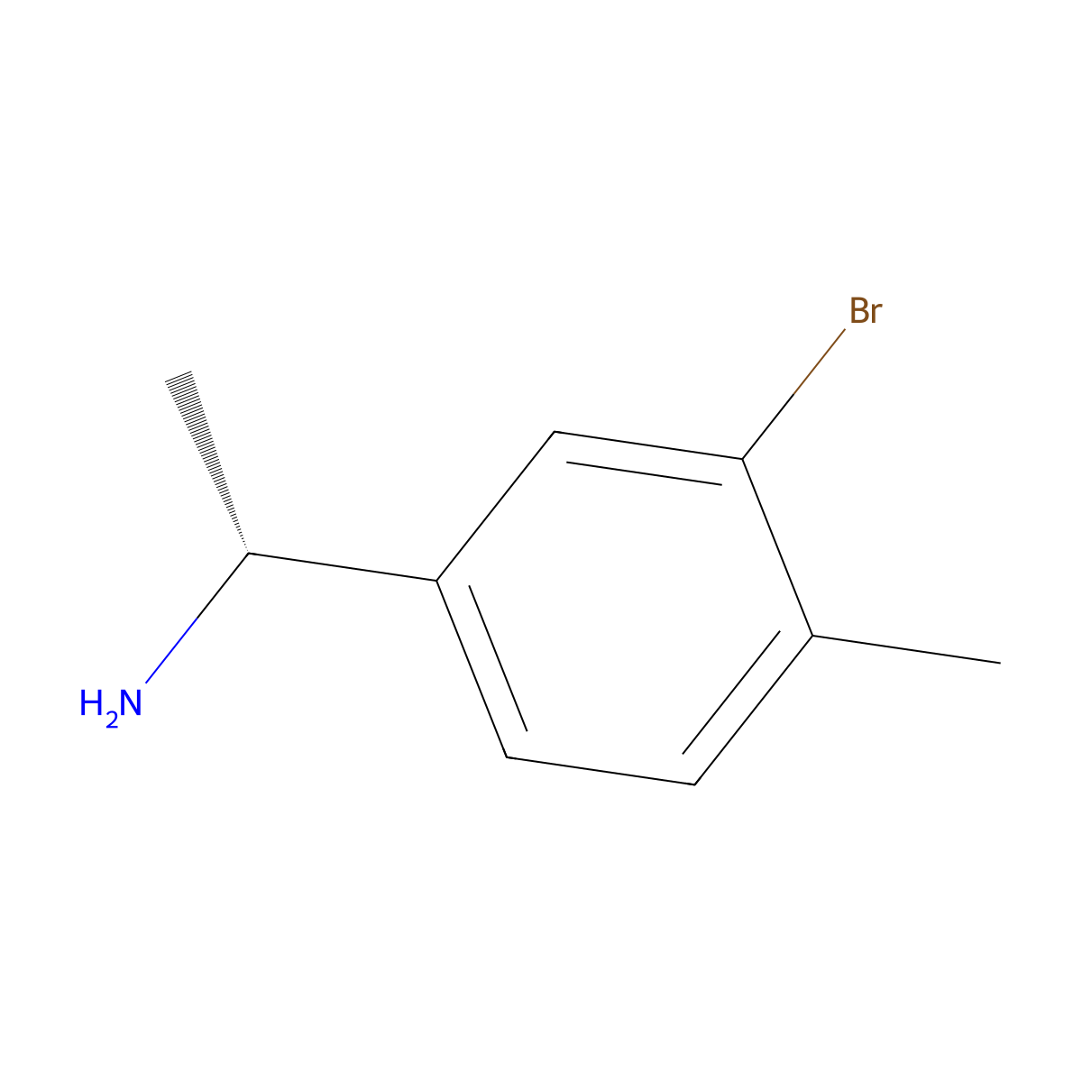 (R)-1-(3-Bromo-4-methylphenyl)ethan-1-amine molecular structure, CAS 1213126-07-8