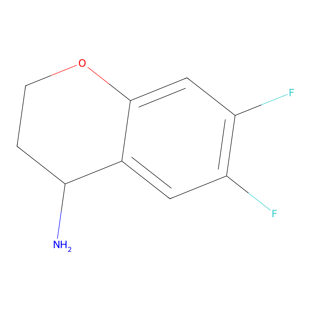 (S)-6,7-Difluorochroman-4-amine molecular structure, CAS 1213126-25-0