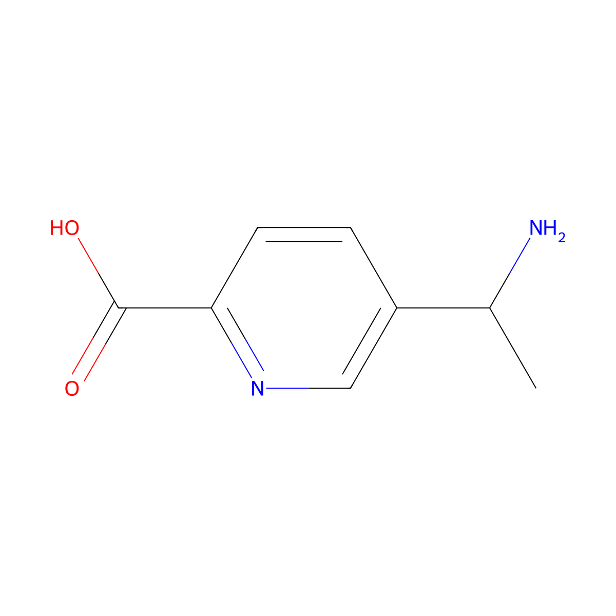 5-[(1S)-1-aminoethyl]pyridine-2-carboxylic acid molecular structure, CAS 1213126-32-9