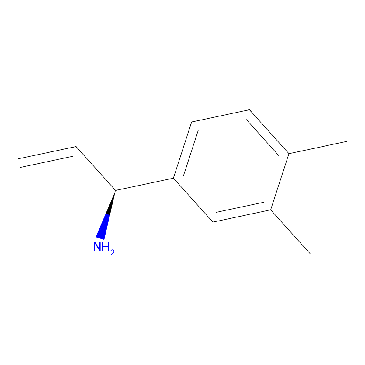 (1S)-1-(3,4-Dimethylphenyl)prop-2-enylamine molecular structure, CAS 1213131-89-5