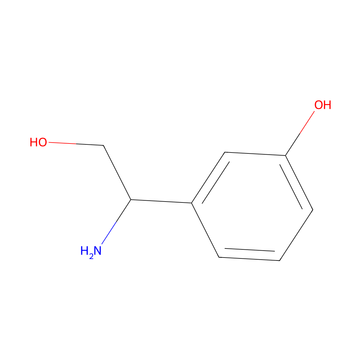 (S)-3-(1-Amino-2-hydroxyethyl)phenol molecular structure, CAS 1213134-55-4