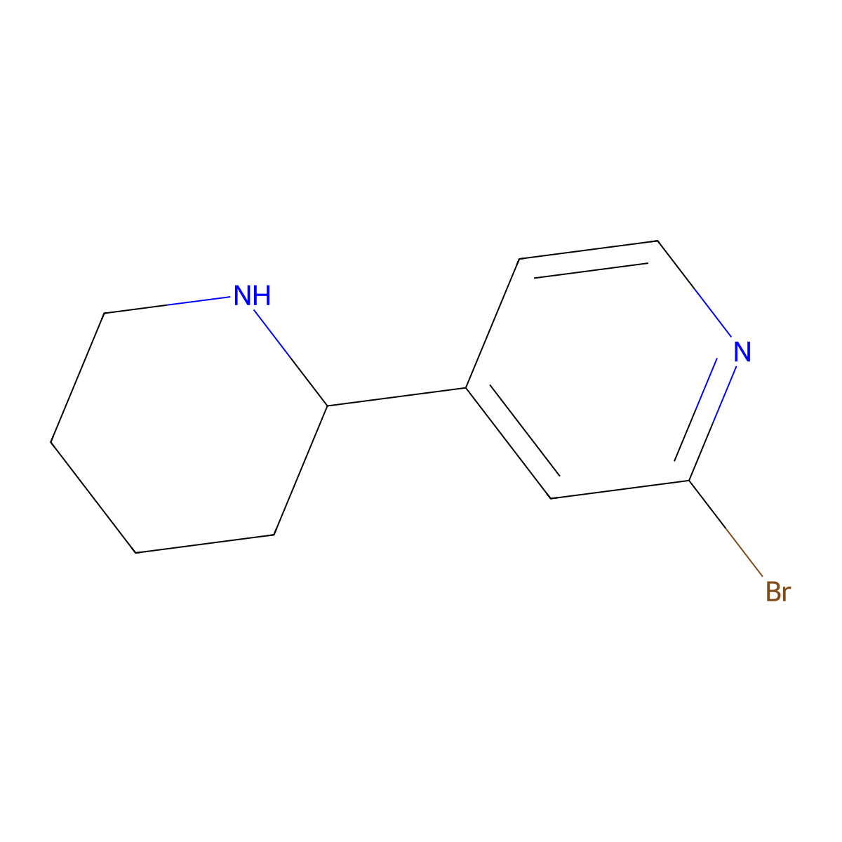 (S)-2-Bromo-4-(piperidin-2-yl)pyridine molecular structure, CAS 1213134-78-1