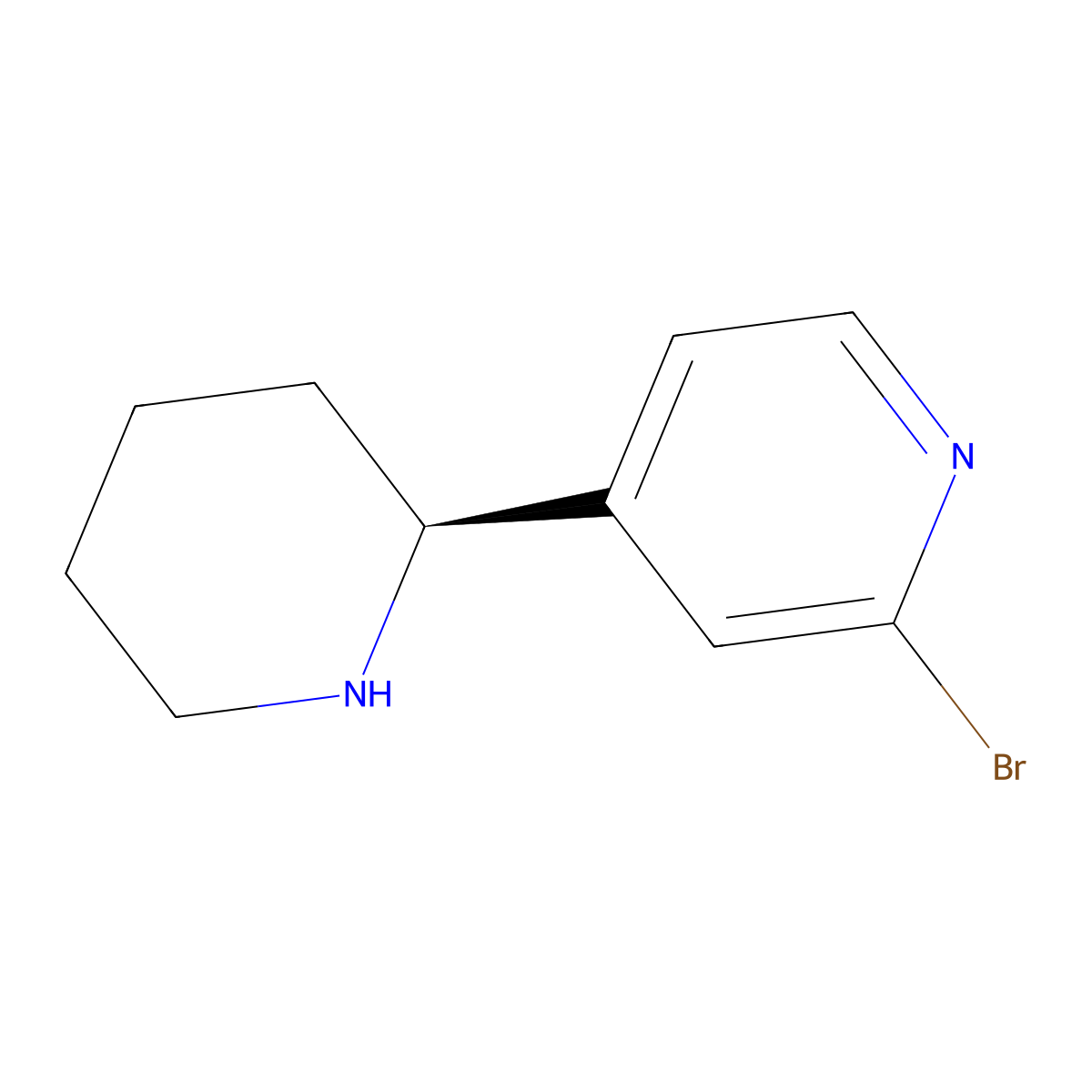 (S)-2-Bromo-4-(piperidin-2-yl)pyridine molecular structure, CAS 1213134-78-1