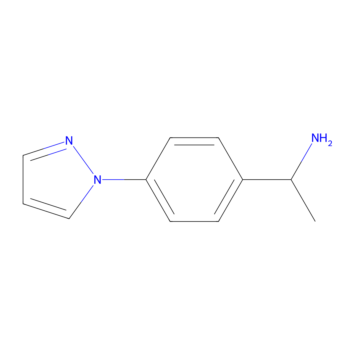 (s)-1-(4-(1h-Pyrazol-1-yl)phenyl)ethan-1-amine molecular structure, CAS 1213139-00-4