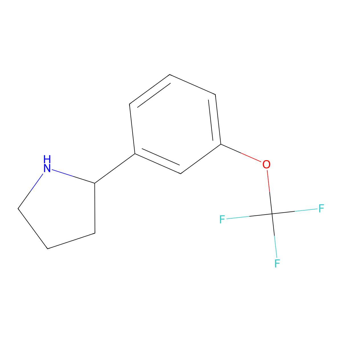 (S)-2-(3-(Trifluoromethoxy)phenyl)pyrrolidine molecular structure, CAS 1213140-29-4