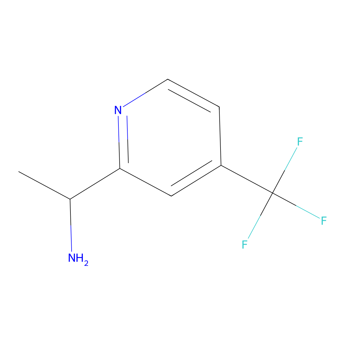 (S)-1-(4-(Trifluoromethyl)pyridin-2-yl)ethan-1-amine molecular structure, CAS 1213141-07-1