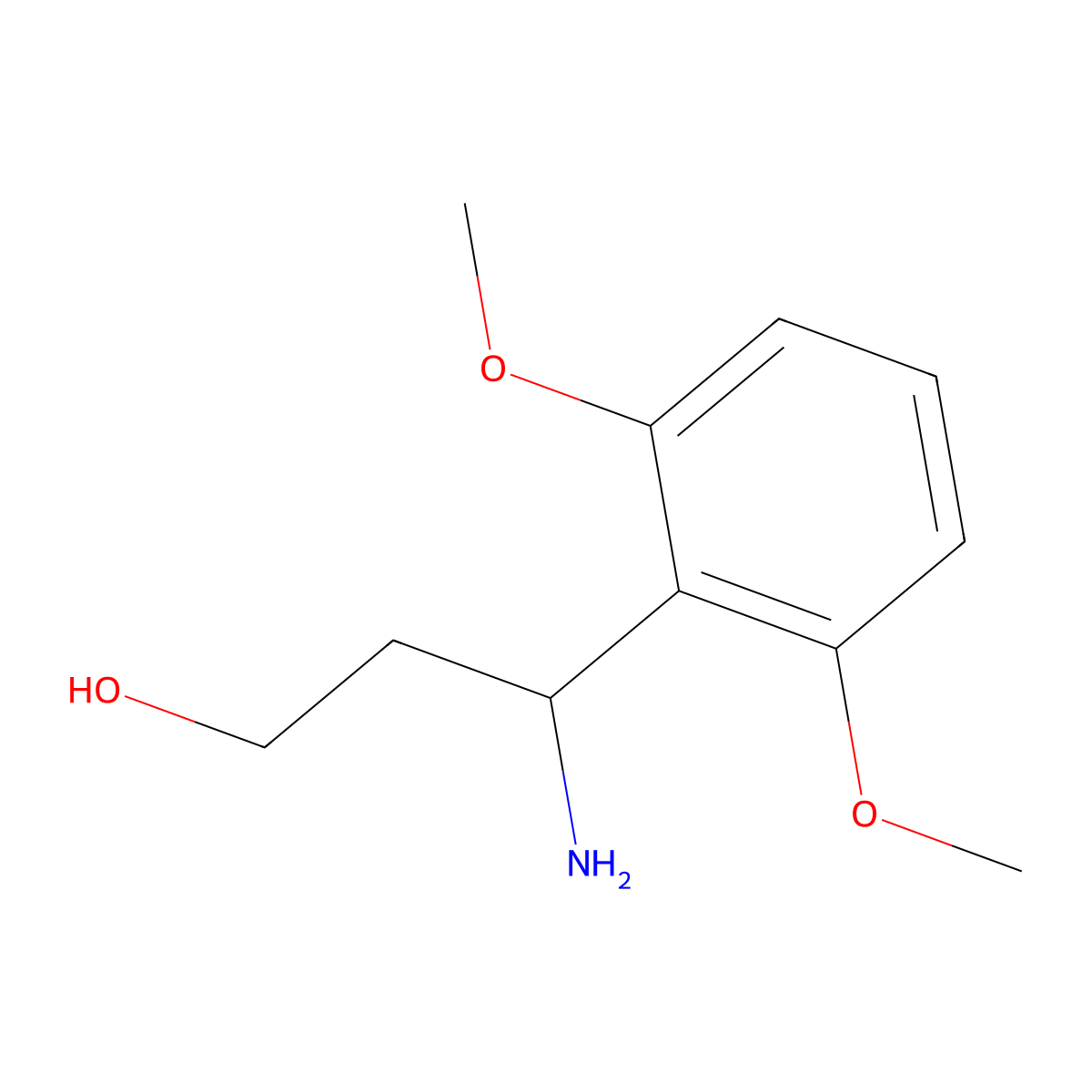 (3S)-3-amino-3-(2,6-dimethoxyphenyl)propan-1-ol molecular structure, CAS 1213141-81-1