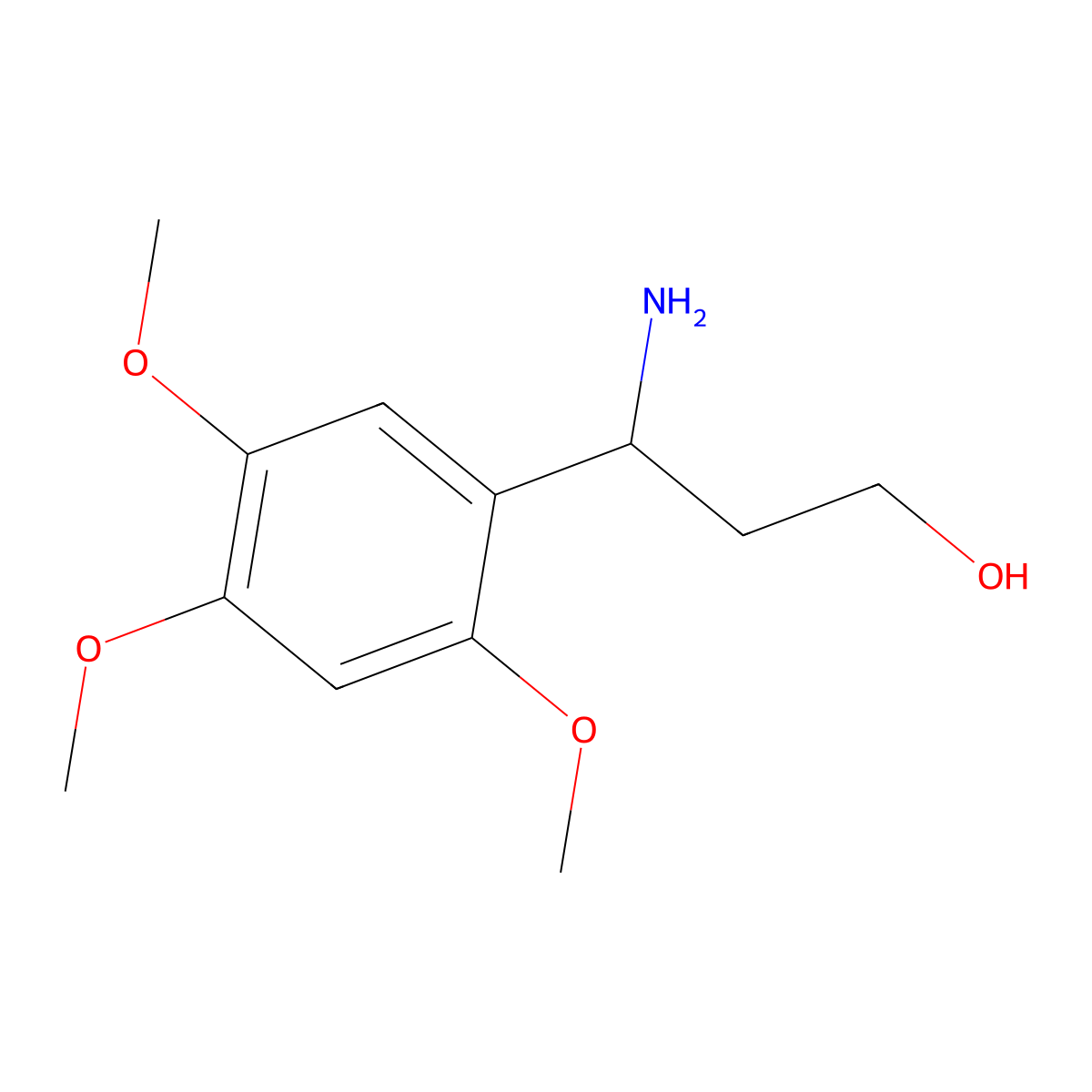 (3R)-3-amino-3-(2,4,5-trimethoxyphenyl)propan-1-ol molecular structure, CAS 1213142-01-8