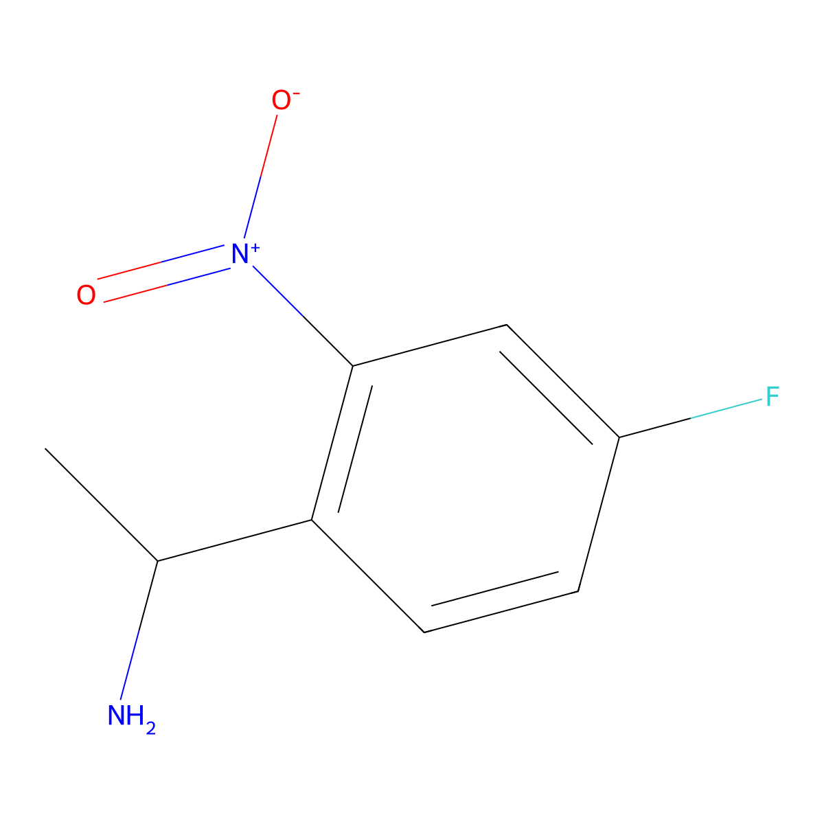 (1R)-1-(4-fluoro-2-nitrophenyl)ethan-1-amine molecular structure, CAS 1213142-04-1