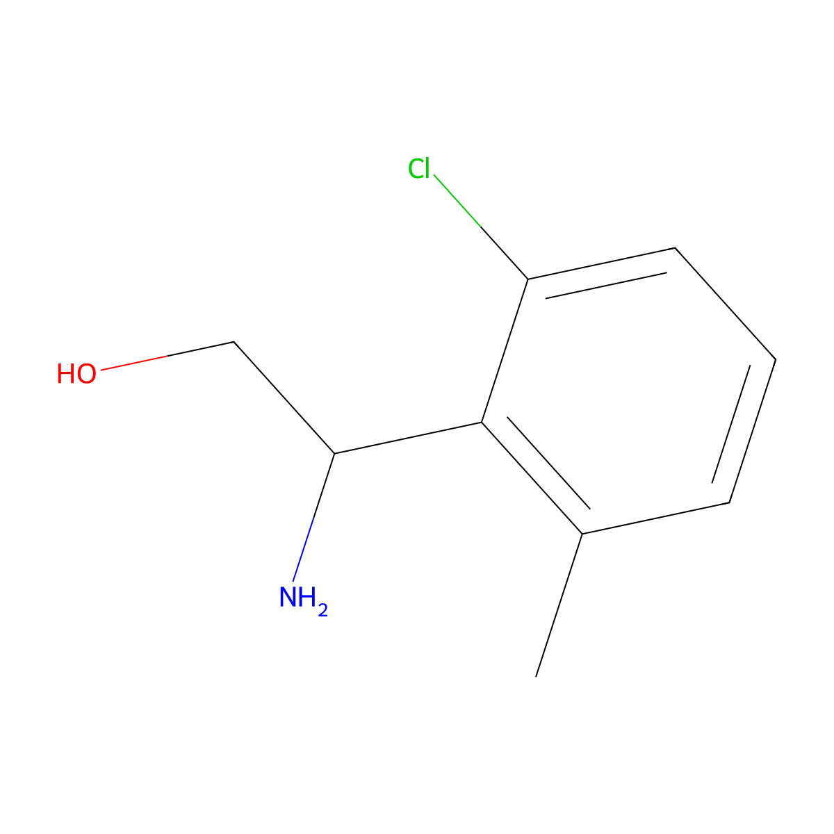 (S)-2-Amino-2-(2-chloro-6-methylphenyl)ethan-1-ol molecular structure, CAS 1213142-83-6