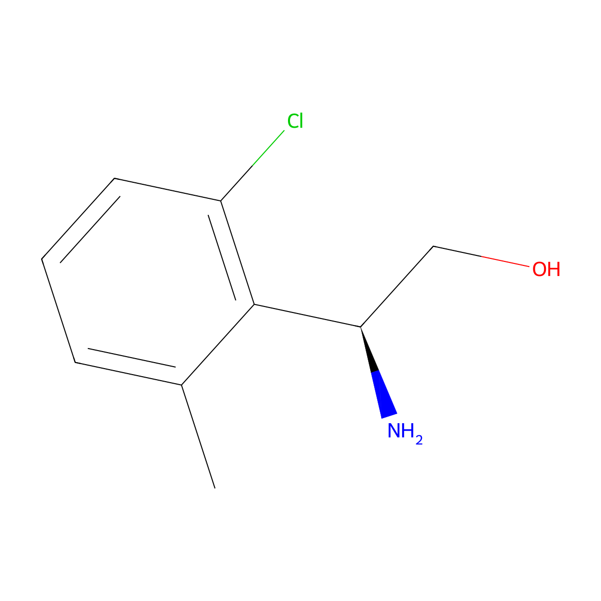 (S)-2-Amino-2-(2-chloro-6-methylphenyl)ethan-1-ol molecular structure, CAS 1213142-83-6