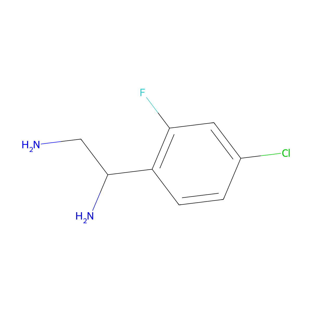 (1S)-1-(4-Chloro-2-fluorophenyl)ethane-1,2-diamine molecular structure, CAS 1213143-90-8