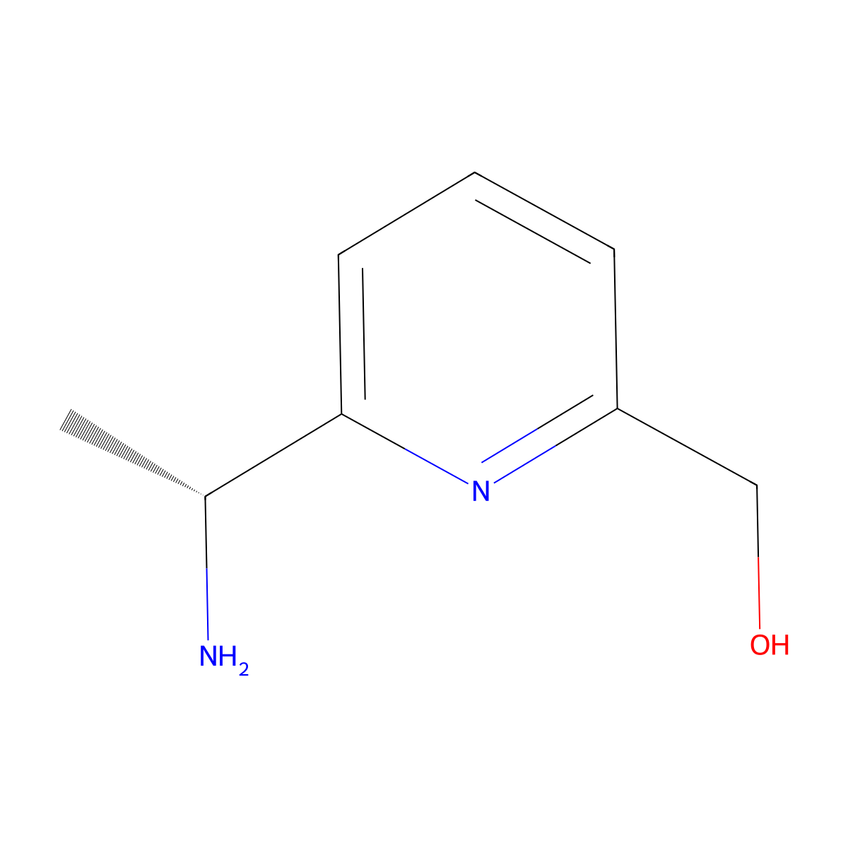 (R)-(6-(1-Aminoethyl)pyridin-2-yl)methanol molecular structure, CAS 1213145-52-8