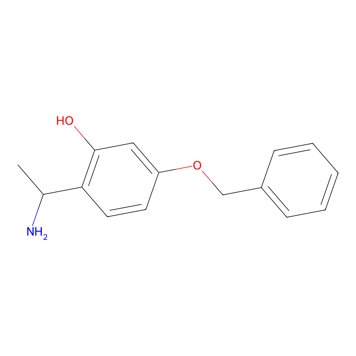 2-[(1S)-1-aminoethyl]-5-(benzyloxy)phenol molecular structure, CAS 1213146-24-7