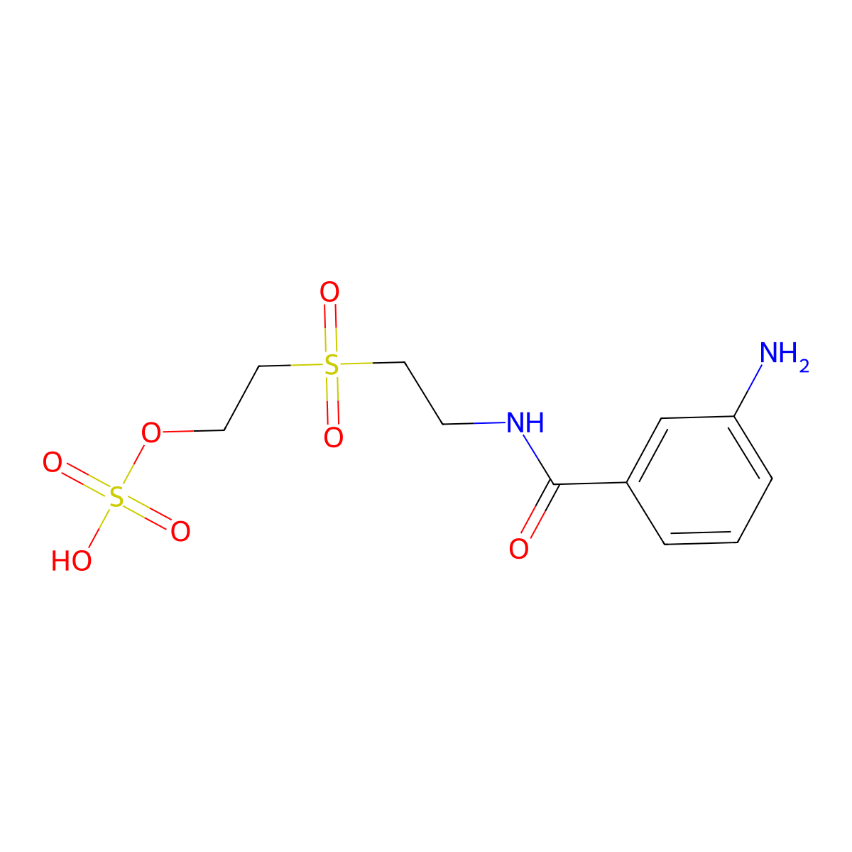 2-((2-((3-Aminobenzoyl)amino)ethyl)sulfonyl)ethyl hydrogen sulfate molecular structure, CAS 121315-20-6