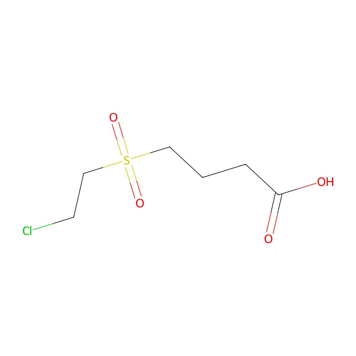 4-(2-Chloroethylsulfonyl)butyric Acid molecular structure, CAS 121315-24-0