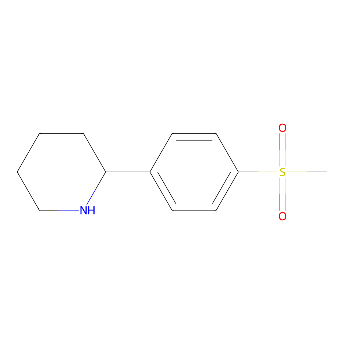 (R)-2-(4-(Methylsulfonyl)phenyl)piperidine hydrochloride molecular structure, CAS 1213152-67-0