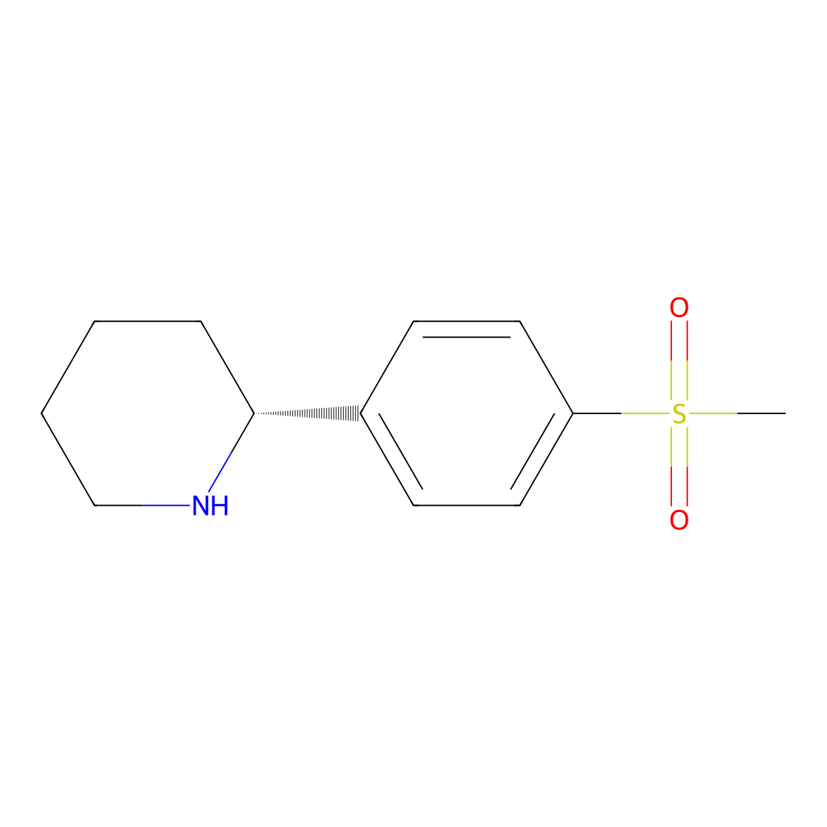 (R)-2-(4-(Methylsulfonyl)phenyl)piperidine hydrochloride molecular structure, CAS 1213152-67-0