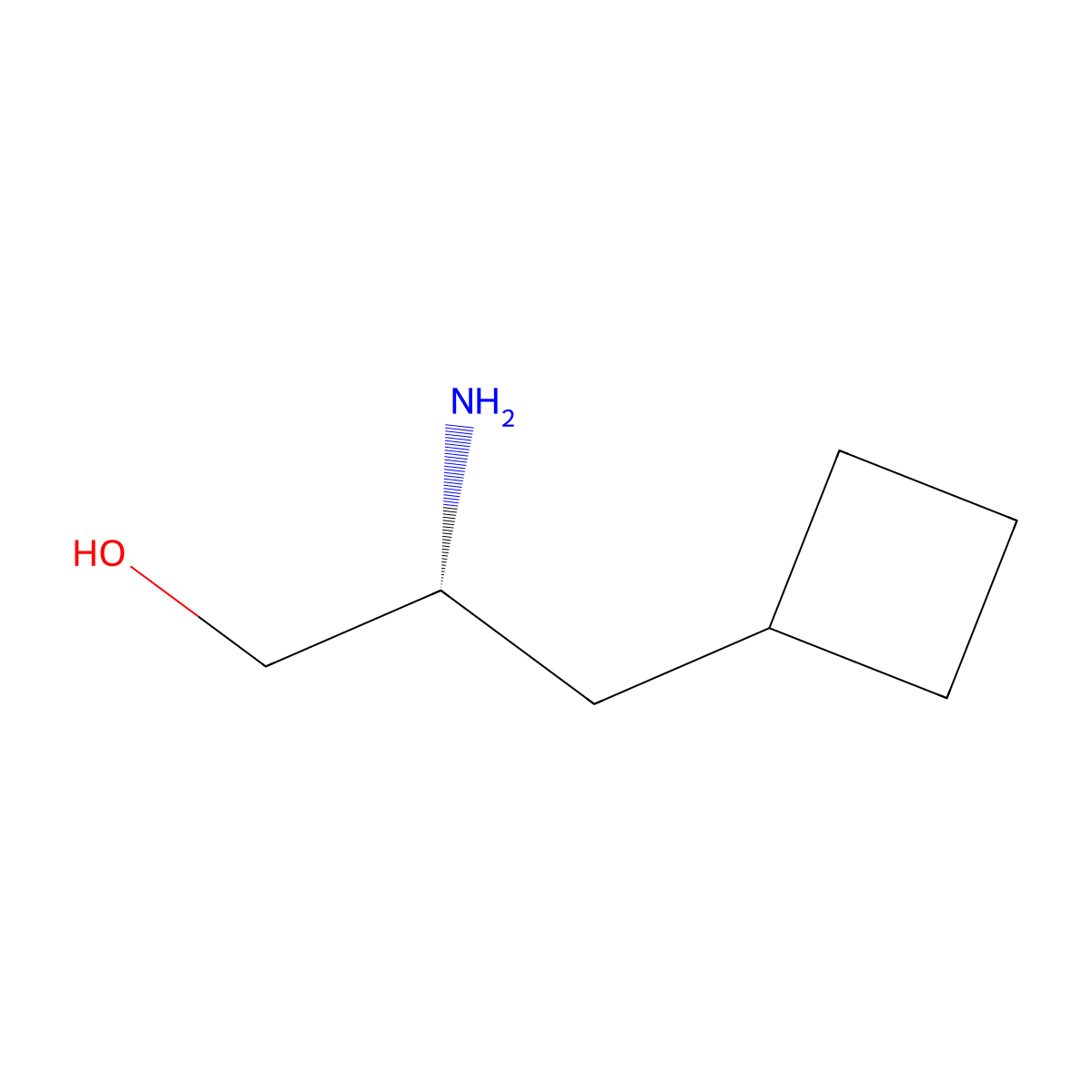 (R)-2-Amino-3-cyclobutylpropan-1-ol molecular structure, CAS 1213152-74-9